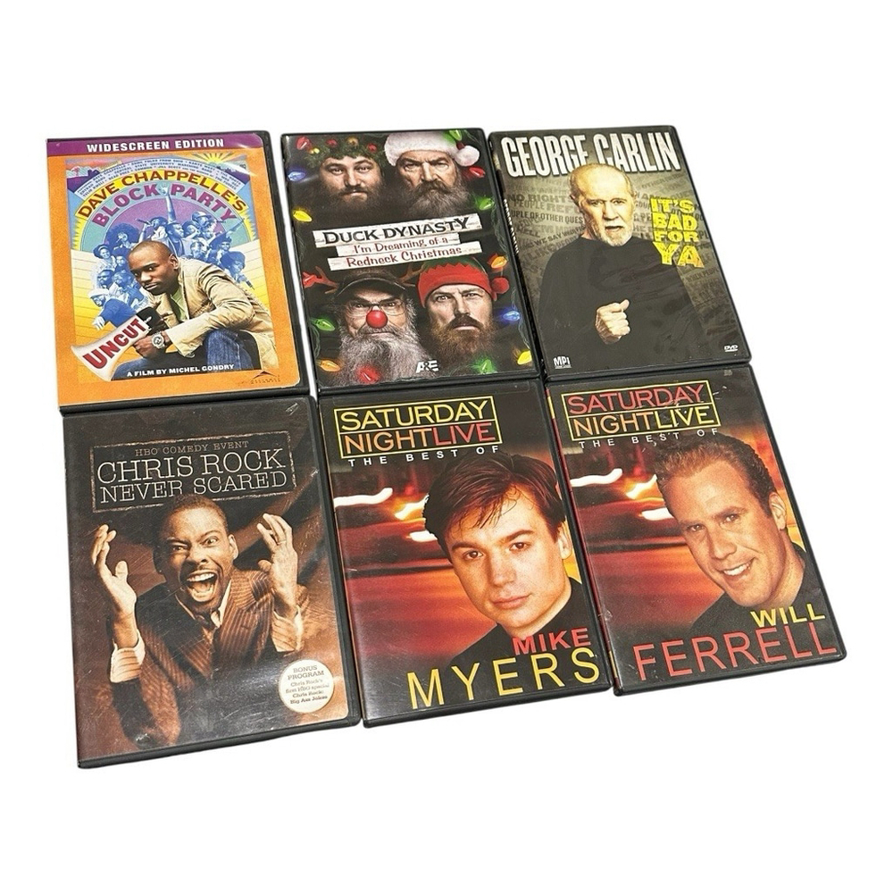Comedy DVD lot 6 DVDs Best Of SNL George Carlin Dave Chappelle Famous Comedians